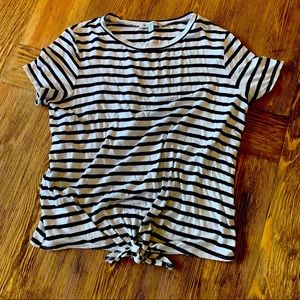 Striped tie top